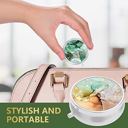Image of Pill Box, Small Pill Case for Purse & Pocket, Travel Medicine Organizer | Cute Travel Medicine Organizer, Portable Medicine Container Holder to Hold Vitamins, Medication, Fish Oil & Supplement