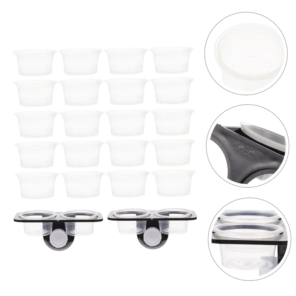 BESPORTBLE 5sets Accessori per Rettili con Vassoio Alimentare e Ventosa per Geco e Altri Rettili Facile da Pulire e Manutenere Colori Casual Pratico e Funzionale