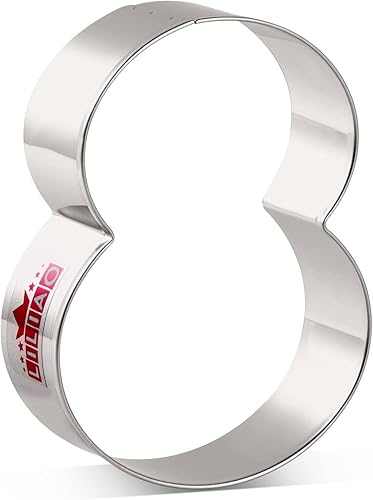 Miniatura 1 de LILIAO Número 8 - Cortador de galletas de fondant para cumpleaños, aniversario, día especial, 2.8 x 3.6 pulgadas, acero inoxidable