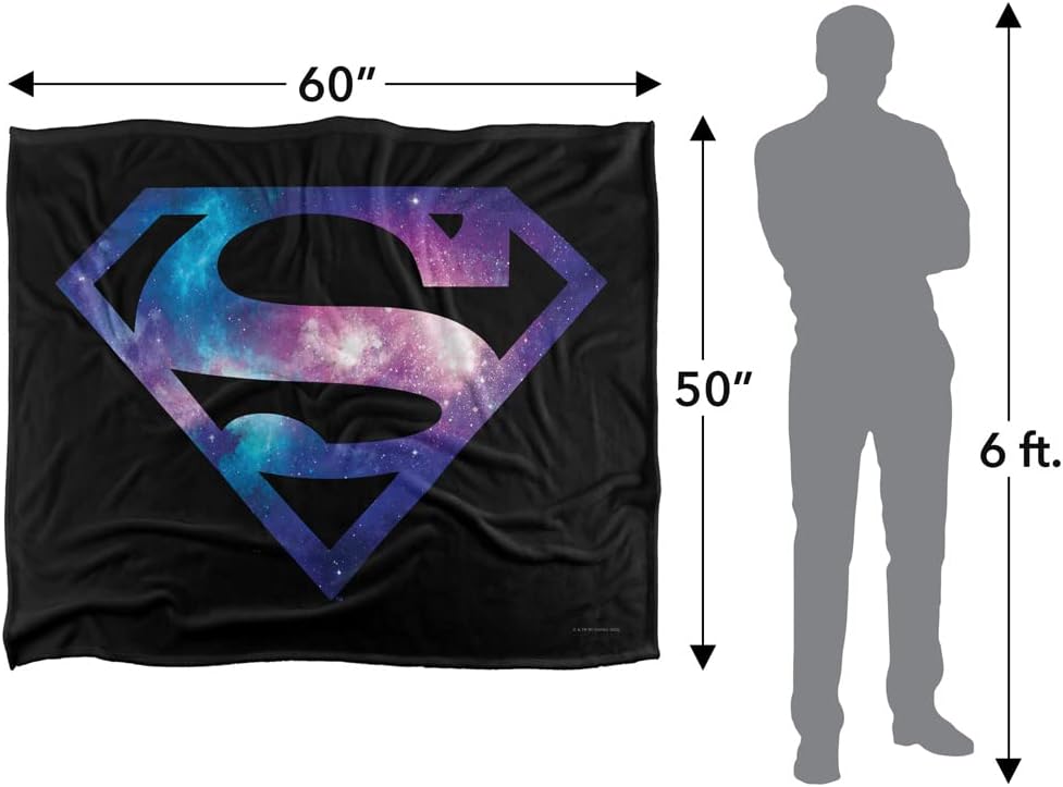 Superman Galaxy Shield Officially Licensed Silky Touch Super Soft Throw Blanket 50" x 60"
