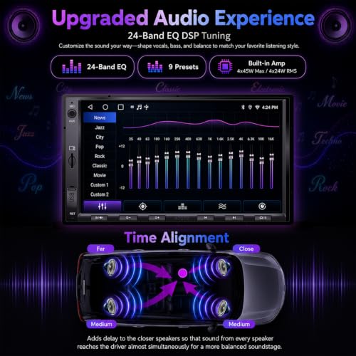ATOTO A5L A5LG2A7T 7-Inch Android Double DIN Car Stereo With Wireless CarPlay and Backup Camera - Image 6