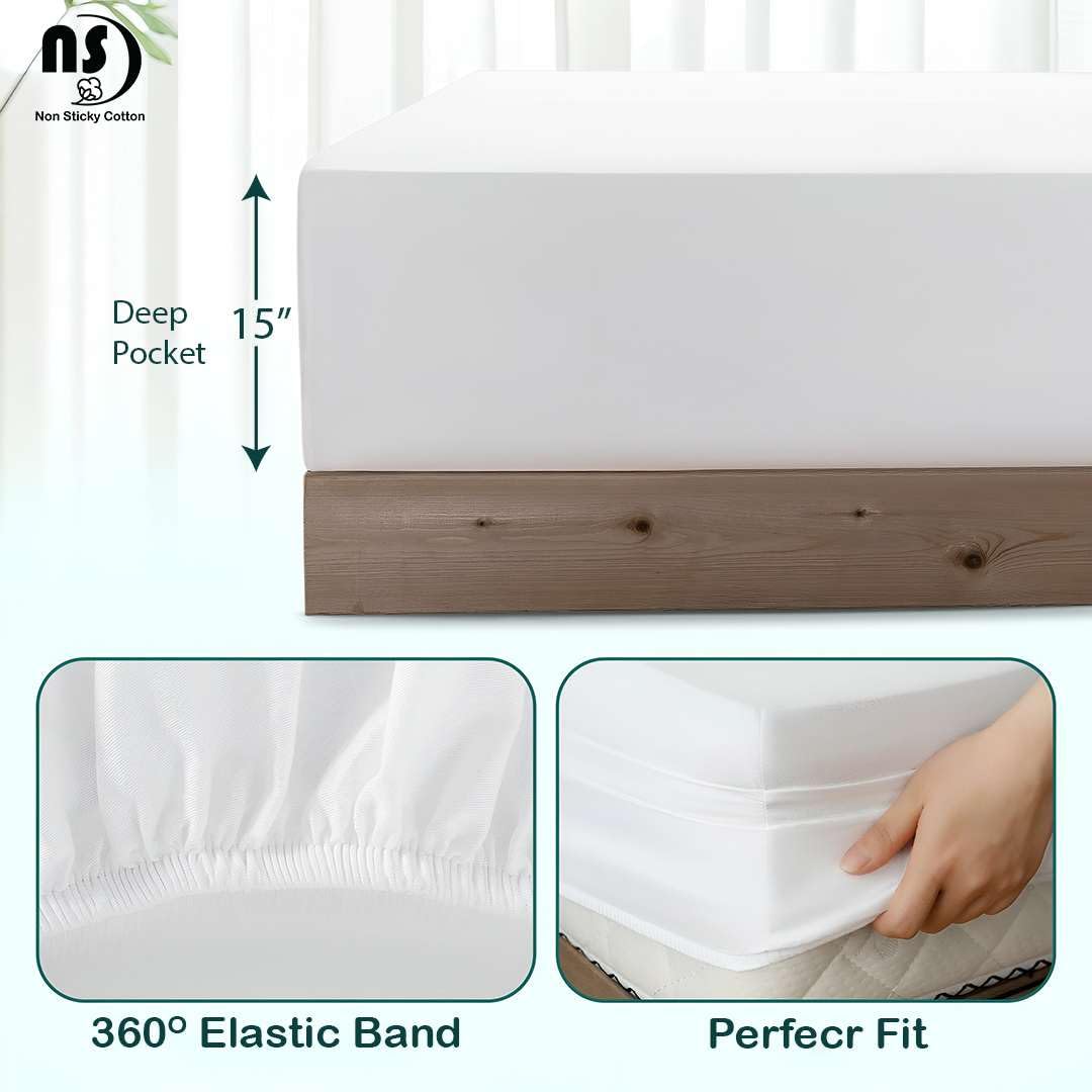 Kurze Queen-Size-Bettlaken für Wohnmobil, 100 % Baumwolle, Wohnmobil, kurze Queen-Size-Bettlaken, 60x75 cm, Baumwolle, 400 Fadenzahl, weiß, solide kurze Queen-Baumwolle Heets
