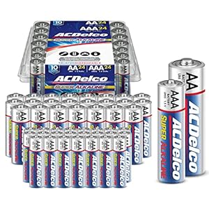 ACDelco AA and AAA 48-Count Combo Pack Super Alkaline Batteries, 24-Count Each, 10-Year Shelf Life, Recloseable Packaging