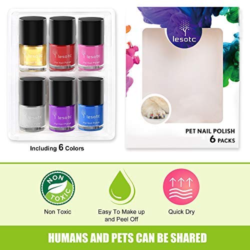 Lesotc Dog Nail Polish Set, 6 Color Set thumb #1