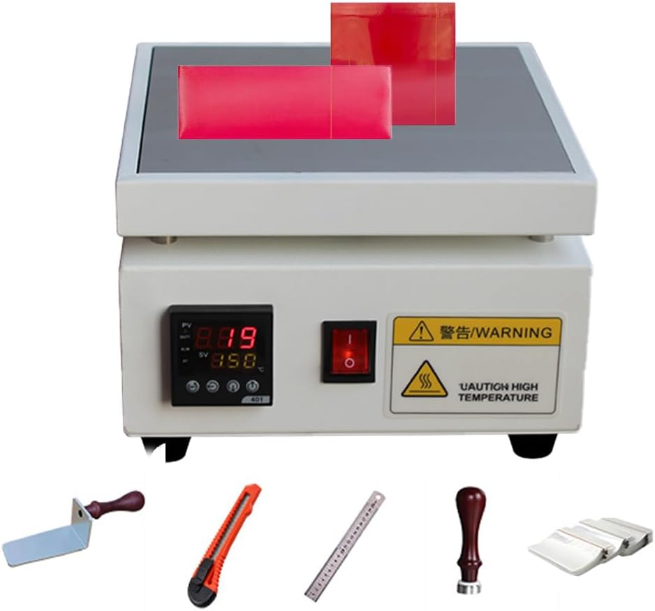 Cellophane Wrapping Machine,Manual Overwrapping Machine,Manual Cellophane Wrapping Machine Control Heating for Cigarette, Perfume (20 * 40)