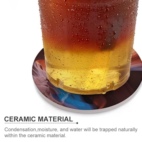 Dessous de verre absorbants céramique protège table liège canyon - 5
