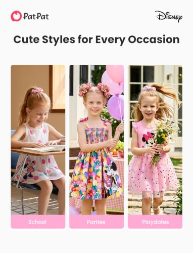 Image of Disney Minnie Mouse Scrunchies for Girls, 3PCS Satin Hair Ties & Ponytail Holders, Cute Hair Accessories for Kids, No Damage No Crease Scrunchies, Birthday Gifts for Toddler Girls