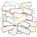 Leinuosen 40 Pcs Magnetic Dry Erase Labels Name Plate Tags Flexible Reusable Magnetic Label Stickers for Classroom Office Whiteboard Refrigerator Locker Shelf Craft(8 Bordercolor,3.2 x 1.2 Inch)