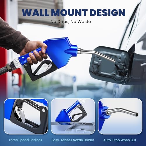 Mxmoonant DEF Transferpumpen-Set, 40 l/min 230V selbstansaugend, mit Durchflussmesser, Zapfpistole & EPDM-Schlauch für IBC-Container (EU-Stecker)