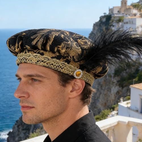 Béret à capuche de costume Tudor aux finitions soignées