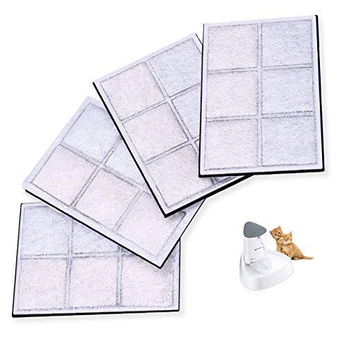 isYoung 4 Filtres pour Fontaine à Chat Filtres à Charbon Actif Filtre de Remplacement pour Chien/Chat