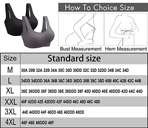 Onory 3 Pack Sports Bras for Women Wirefree Padded Workout Yoga Gym Fitness Bra Medium Support - Image 3