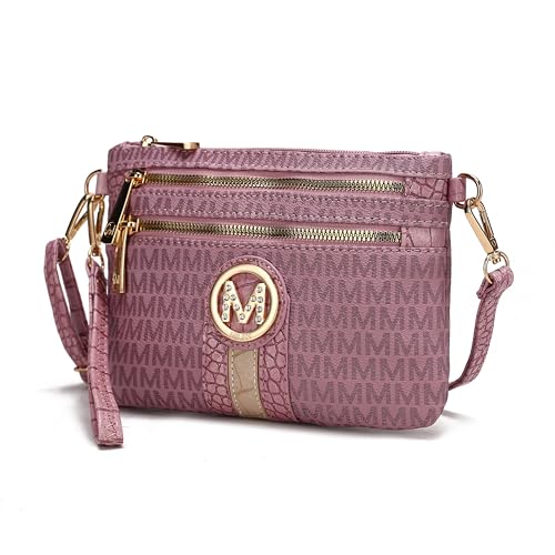 Image of MKF Collection Crossbody Bag for Women, American Flag Shoulder Bag, Vegan Leather Wristlet Bag Handbag Purse by Mia K