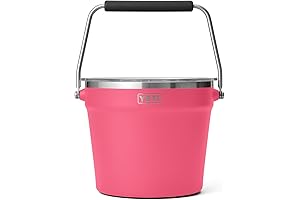 Rambler Beverage Bucket, Double-Wall Vacuum Insulated Ice Pink Yeti Bucket