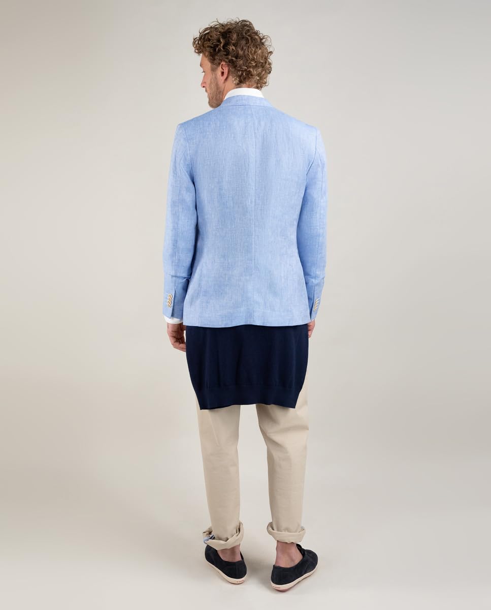 El Ganso Americana Lino Oxford Azul