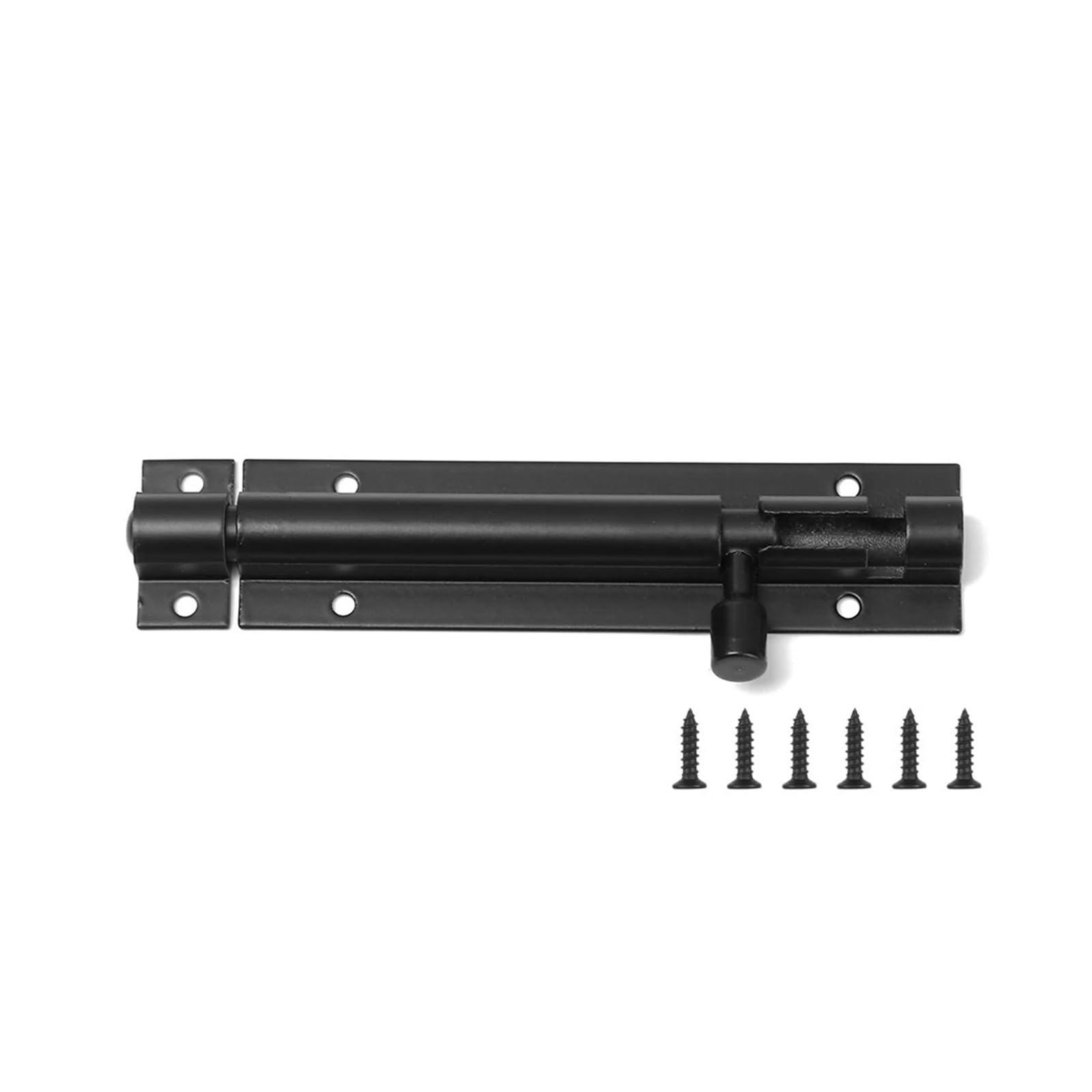 Door Lock Bolts， Door Bolt Locks Multicolor Aluminum Alloy 2-8inch(Black,8inch)