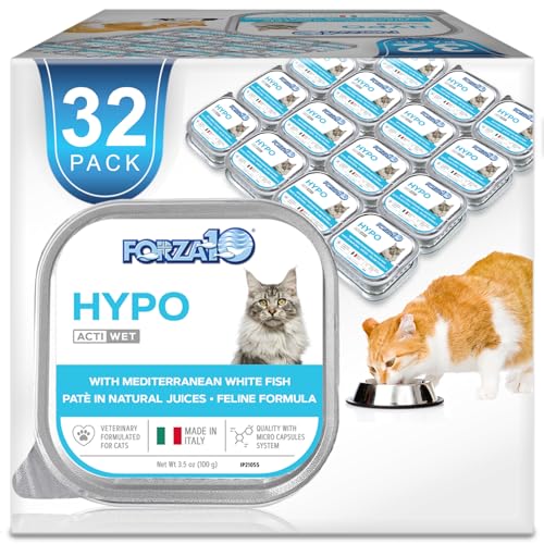 Forza10 - Cat Food, Vet-Approved Hypoallergenic Wet Cat Food, Non GMO, Salmon Flavor, Adult Cats...