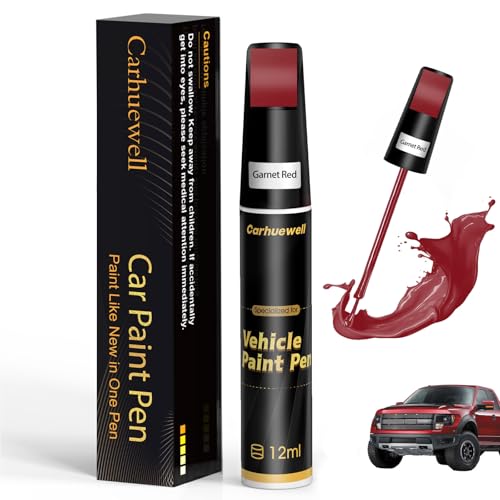 Image of Red Touch Up Paint for Cars, Car Scratch Repair Pen, Car Paint Touch Up Pen Auto Scratches Remover Easy to Use and Quick Fix(Garnet Red)