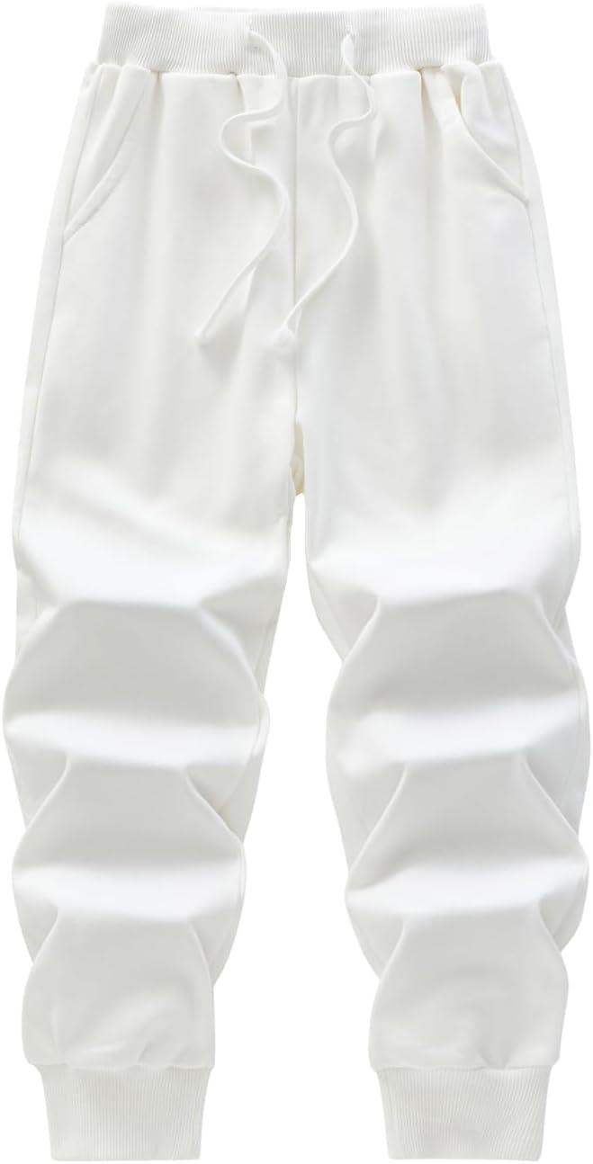 Kids' Solid Color Drawstring Cotton Sweatpants Jogger Pants for Boys & Girls