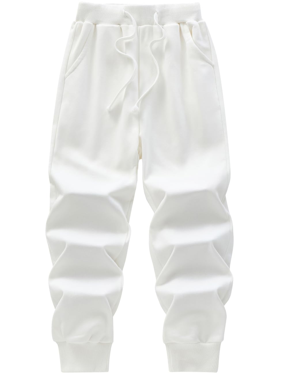 Pantalones de chándal de algodón con cordón de Color sólido para niños y niñas