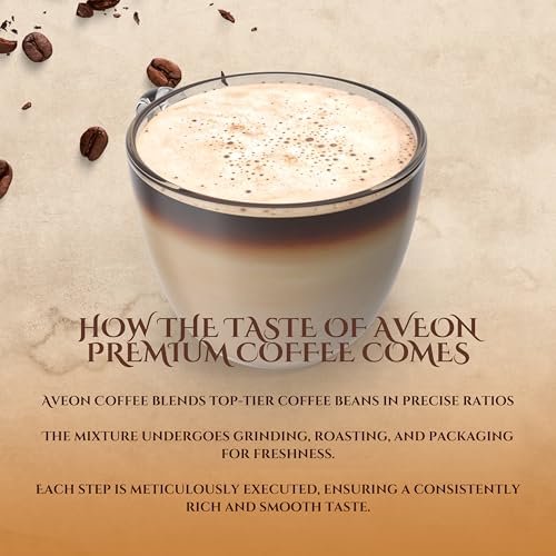 Image of Aveon Cafe Premium Instant Coffee - 50g Jar | Finely Agglomerated Coffee Blend | Rich Aroma & Smooth Flavor | Crafted with 100% Arabica & Robusta | Instant Coffee Perfection