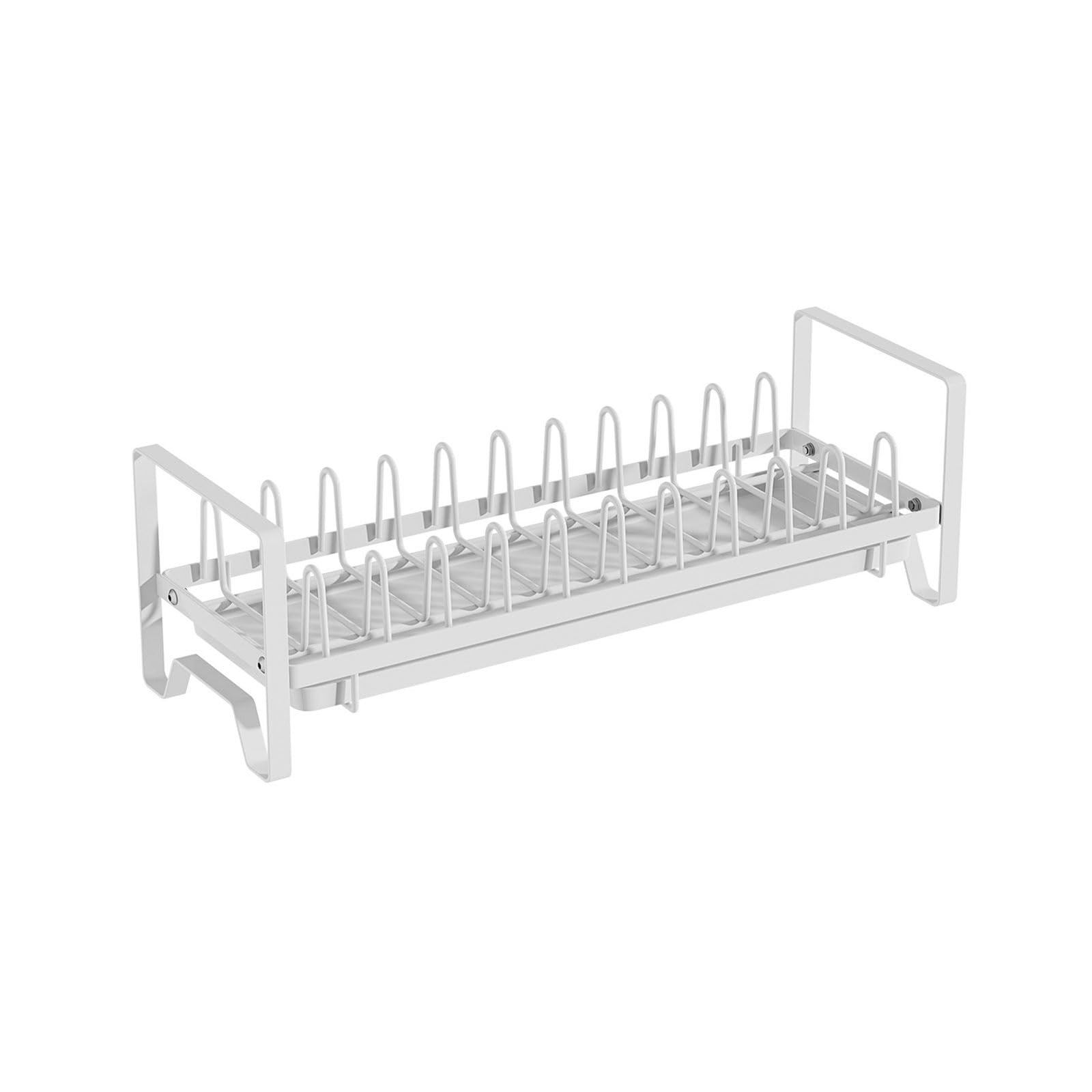 Hsioluted Space Saving Sink Rack Modern Bowl and Plate Drainer Drying Rack Storage for Dishes and Cutlery Plate