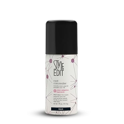 Miniatura 9 de Style Edit Spray de retoque de raíz para cabello castaño claro, cubre el color del cabello para cobertura de cabello gris, tinte temporal