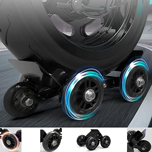 Image of WANLIAN Flat Tire Boosters,Motorcycle /Ebike /Tricycle Flat Tire Wheel Puller Booster 5 Wheels Trailer Electric Emergency Help Self-Rescue Traile(Wheels Color Random)