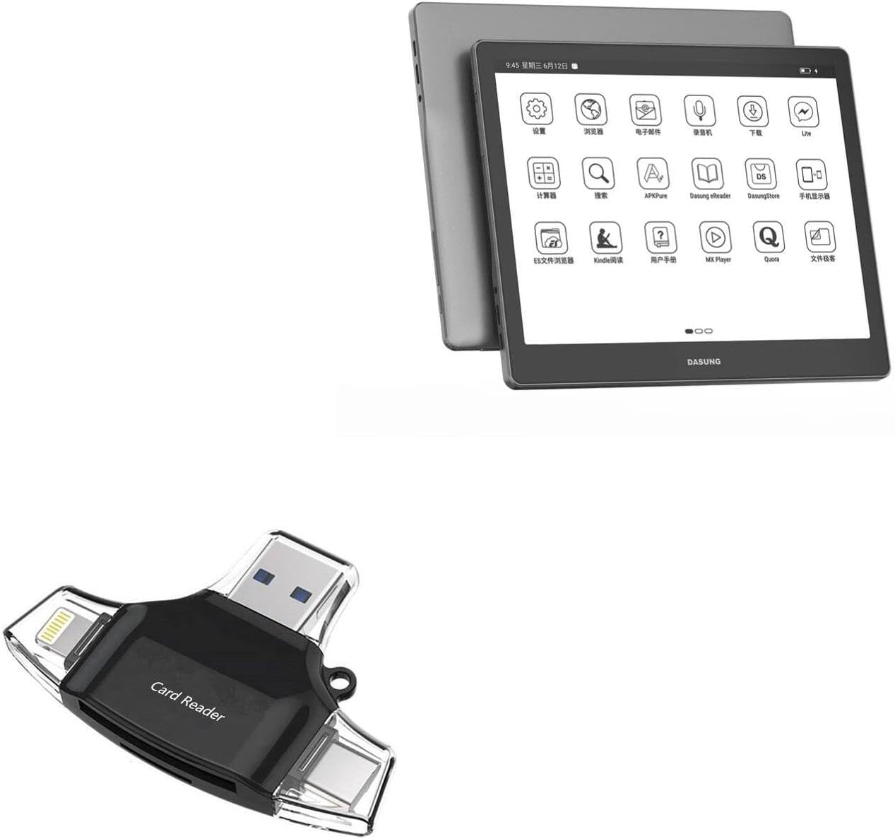 BoxWave Smart Gadget Compatible with Dasung Not-eReader 103 (EP1030312) – AllReader SD Card Reader, microSD Card Reader SD Compact USB – Jet Black BoxWave Smart Gadget Compatible with Dasung Not-eReader 103 (EP1030312) – AllReader SD Card Reader, microSD Card Reader SD Compact USB – Jet Black