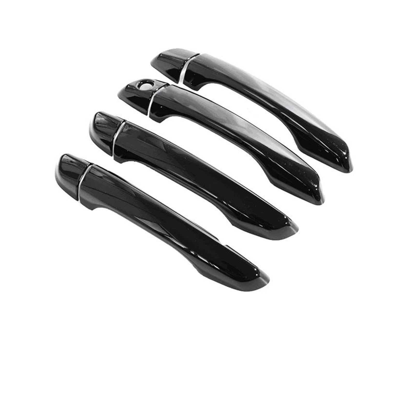 Lzbzhb Metallic Blcak 4Pcs Car Exterior Outsidedoor Handle For Opel For Corsa For F For Vauxhall For 2020 2021 2022 2023 Chrome Car Door Handle Cover Trim Chromium Exterior(Metallic Blcak 4Pcs)