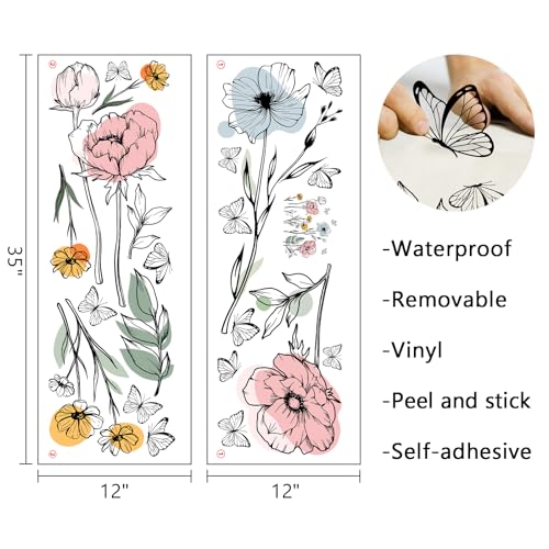 Vinilo Decorativo Floral Grande Mfault 35x12 in miniatura 2