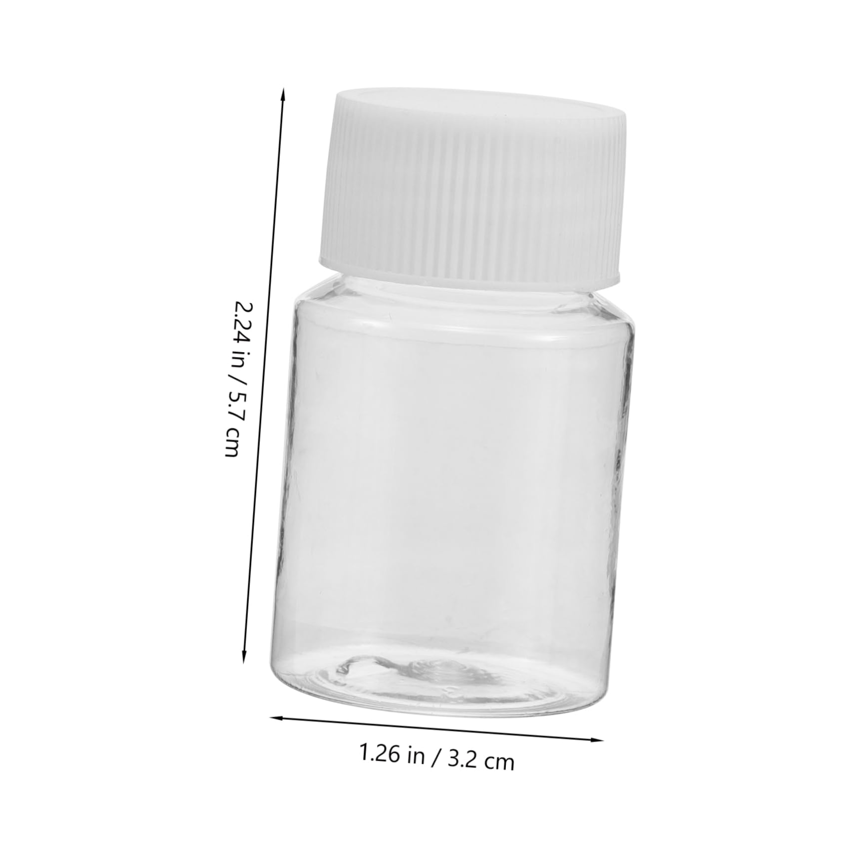 HOLIDYOYO 6 Pack Plastic Sample Vials Small Test Tube for Liquid Saline Lotion Dispense Lid Medical Lab Storage