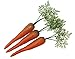 Lot de 3 carottes avec feuilles – hohlattr appe en plastique, imitation alimentaire, Food, décoration de faux légumes factice, Idée de Cadeau
