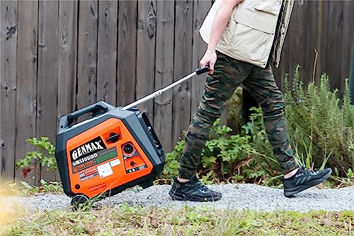 Image of GENMAX Portable Generator, 3500W Super Quiet Gas or Propane Powered Engine with Parallel Capability, Manual start,Ideal for Camping Travel Outdoor.EPA Compliant