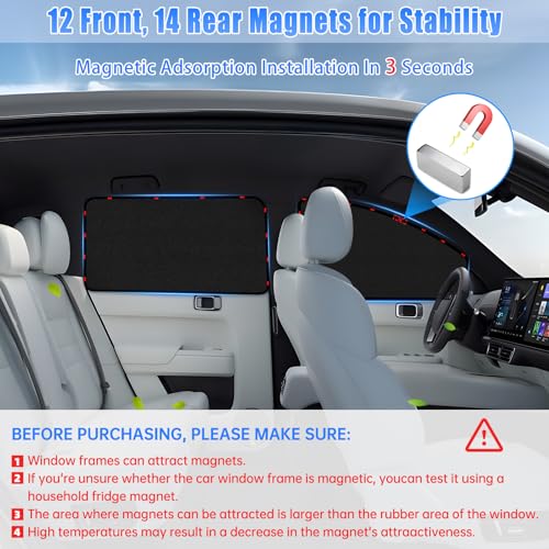 Image of ZATOOTO Suede Car Window Shades 4PCS - Car Window Covers for Ultimate Privacy, UV Protection, and Heat Insulation, Side Window Sun Shade Perfect for Camping, Travel, Baby Safety, and Daily Use