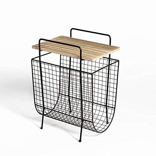 INDIAN DECOR 31836 Modern Design Black Metal Wire Wall Mounted Magazine Rack and File Folder Holder Organizer Rack - Black-picture-21