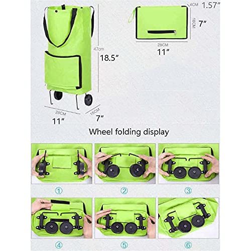 LICHUAN Einkaufstrolley Einkaufstasche mit Rädern, faltbar, wiederverwendbar, Einkaufstasche, Einkaufstasche… – Bild 8