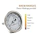 GasOne Brewing Stainless Steel Thermometer with Washer and O-Ring Complete Kit Homebrew Kettle, Stainless Steel, Stainless Steel