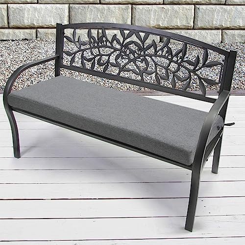 Miniatura 7 de FUNHOME Fundas de cojín de banco para exteriores, 42 x 18 x 3 pulgadas, sin relleno. Fundas de cojín de repuesto para muebles de exterior,