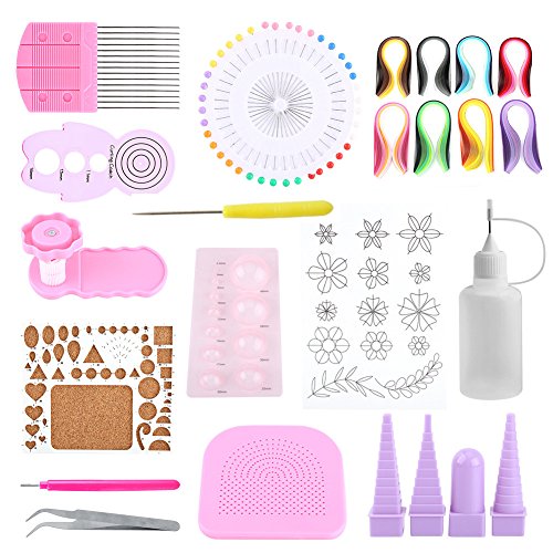 DIY Quilling Papier Craft Rolling Kit Schlitzwerkzeuge Streifen Pinzette Pins Schlitz Papier Quilling für Dekoration Cover