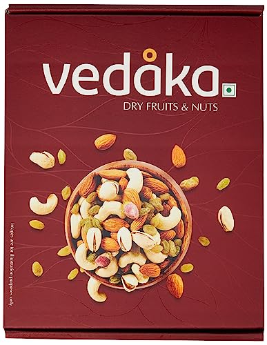 Image of Amazon Brand - Vedaka Premium Dry Fruit Almonds, Raisins, And Cashews (3 X 200g)