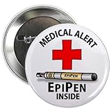 MEDICAL ALERT EPIPEN INSIDE 2.25 Pinback Button