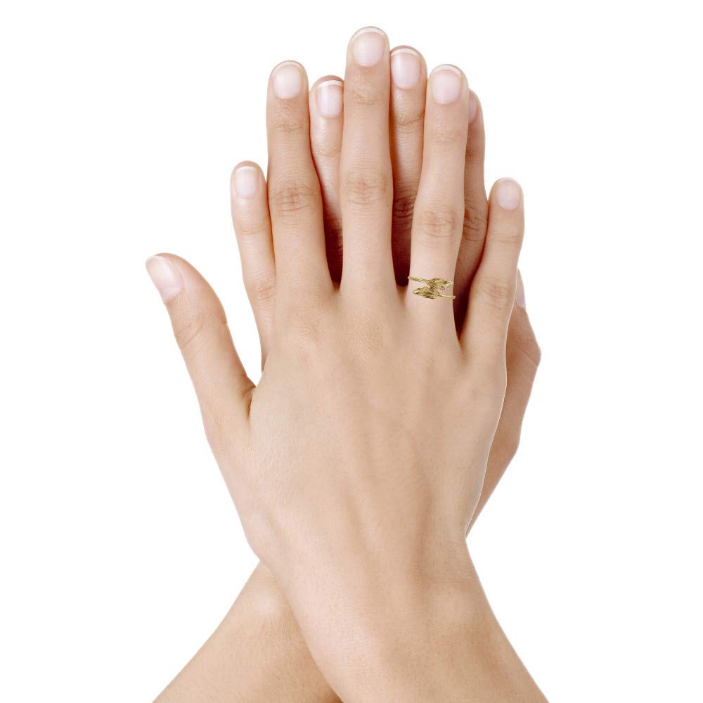 LES POULETTES BIJOUX - Bague Plaqué Or Double Plume