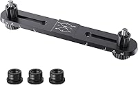 Vista 1 de Stereo Array Spacing Microphone Holder with Scale Adjustable Position for Two Mics or Booms, Mic Mount Bar Fits Most Mic Stands, with 3/8" - 5/8