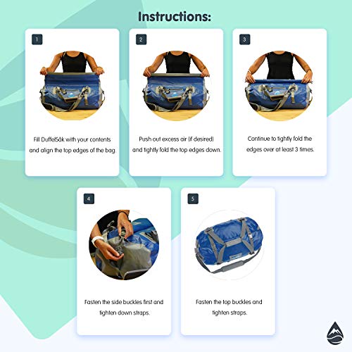 Skog Å Kust DuffelSåk Waterproof Duffle Dry Bags | 90L Navy Blue