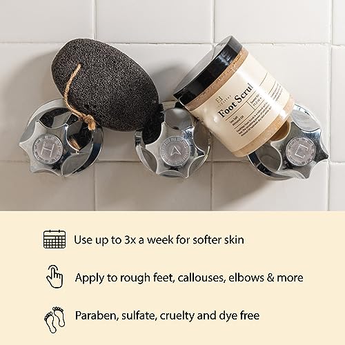 FootFitter Exfoliating Foot Scrub & Pumice Stone Set – Sea Salt Foot Scrub & Natural Volcanic Pumice Stone, Cleansing Foot Care Kit - Image 4