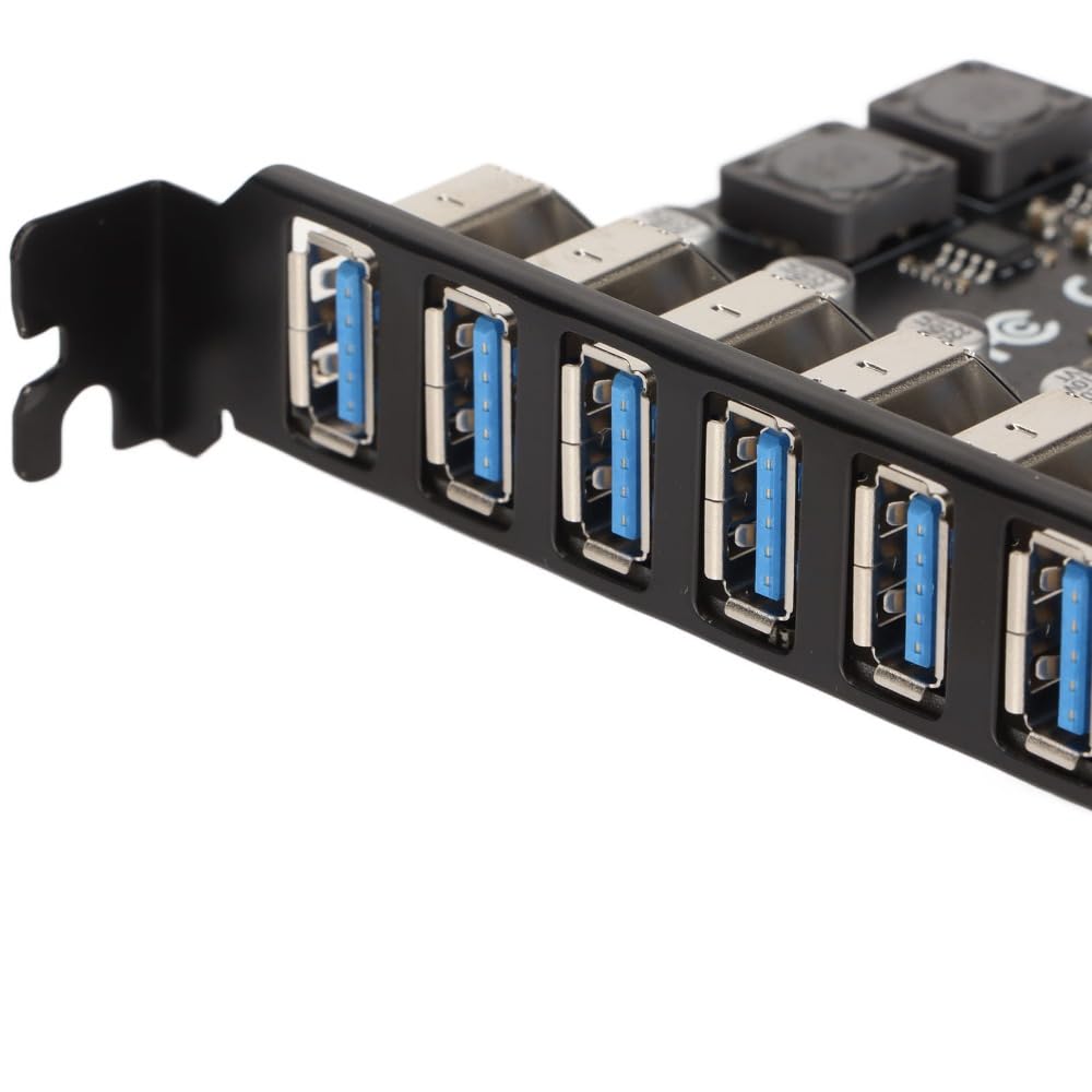 Karta przejściowa PCIE na USB 3.0, 7 portów, 5 Gb/s, szybka transmisja, moduł USB, karta rozszerzeń 5 V