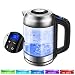 Produktbild Morpilot Glas Wasserkocher Edelstahl 1,7 L Wasserkocher mit Temperatureinstellung 60-100°C, LED Farbwechsel Glaswasserkocher Warmhaltefunktion, BPA Frei, Transparent 2200W