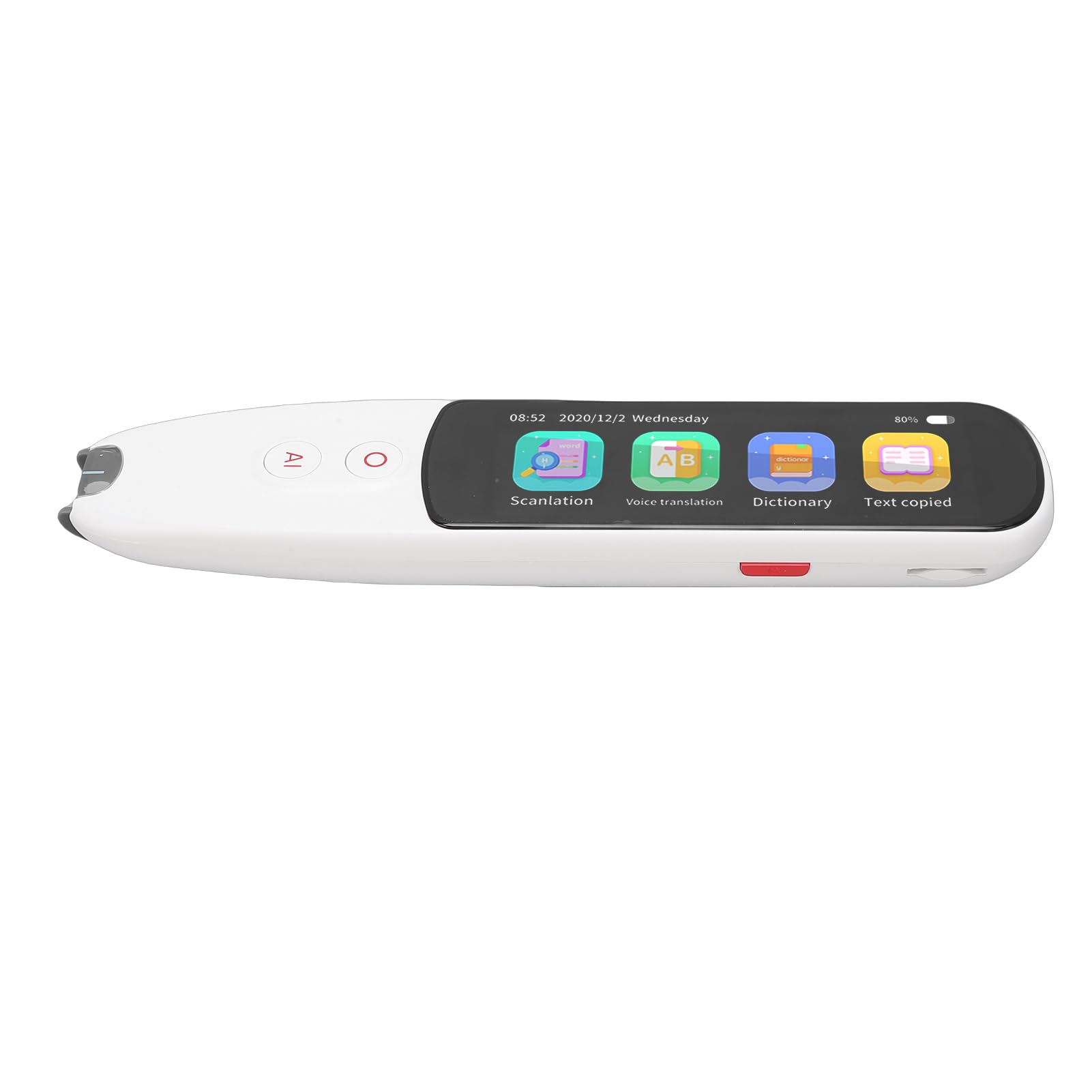 Generic Bolígrafo Traductor de Voz, Bolígrafo Traductor Portátil con Diccionario y Vocabulario Integrados para Aprender en Cualquier Momento y en Cualquier Lugar, Material Metálico