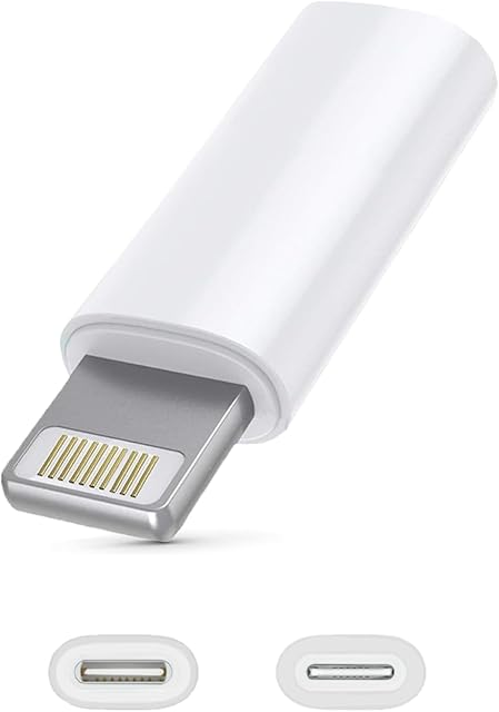 ICOVERI Adapter USB C na Light-Ning, Szybkie ładowanie PD 20W, (dla iPhone 15 Series), Kompatybilny z Apple Series (Adapter USB C na Light-Ning)